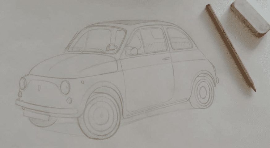 How to draw car drawing