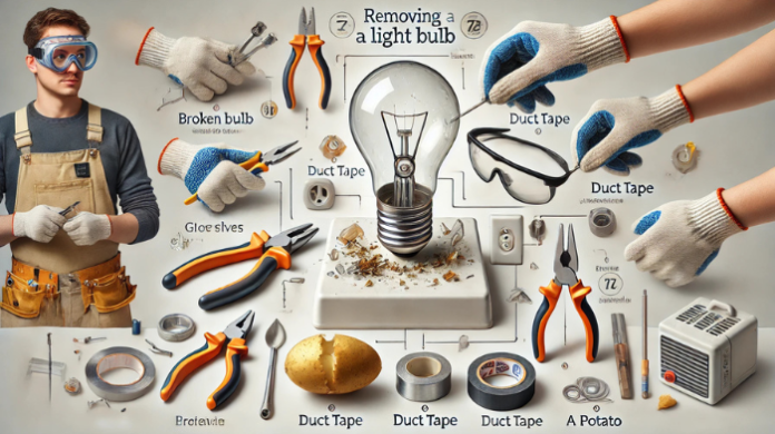 How to Remove a Broken Light Bulb