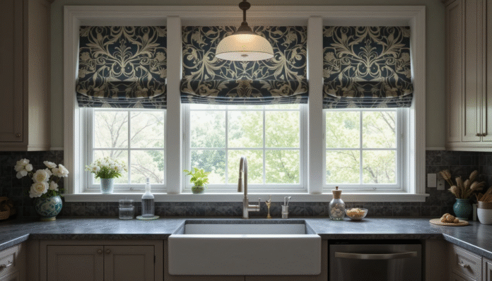 Roman Shades for the Kitchen