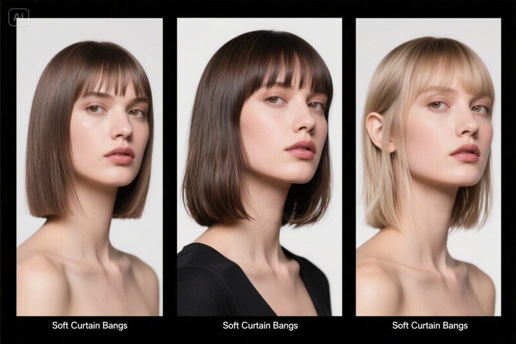 Soft Curtain Bangs: The Ultimate, Effortlessly Chic and Versatile Face-Framing Hairstyle That Enhances Every Look with Timeless Elegance