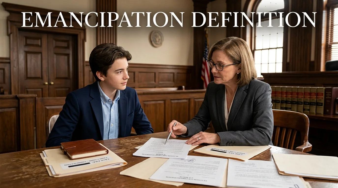 Emancipation Definition Explained: Meaning, Examples, Legal Use, Requirements, Rights, and Historical Context