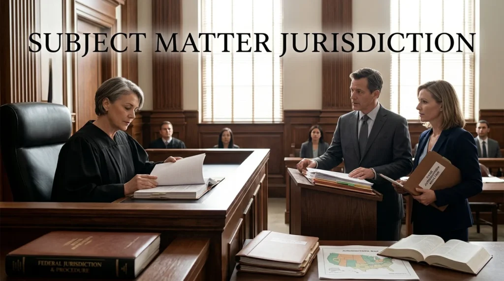 Subject Matter Jurisdiction: How Courts Decide Whether They Can Hear a Case, What Types of Disputes Qualify, and Why It Matters